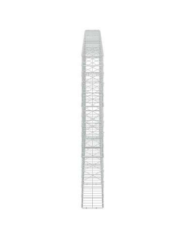 Gabione con filo da 5 mm e rete 10x10 cm 400x20x150 cm