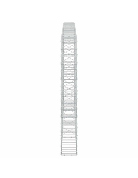 Gabione con filo da 5 mm e rete 10x10 cm 400x20x150 cm