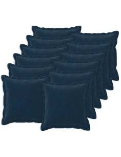 Federa 12 pcs HOUTEN Blu 45 x 45 cm Fleece in microfibra