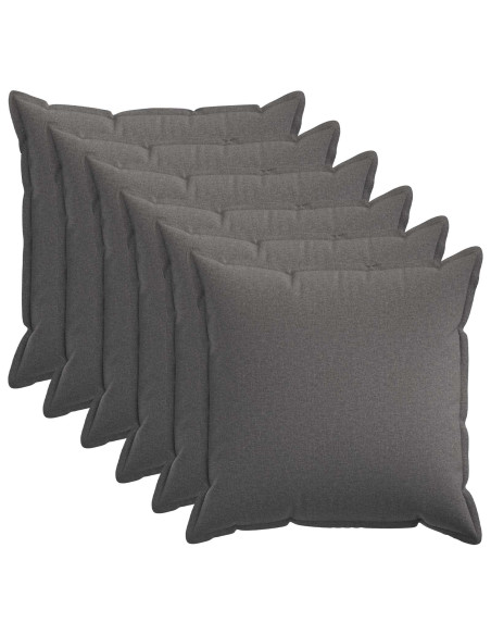 Federa 6 pcs HOUTEN Grigio Chiaro 60 x 60 cm Lino