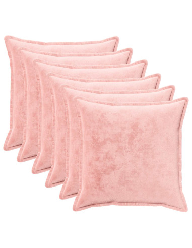 Federa 6 pcs HOUTEN Rosa 65 x 65 cm Flanella