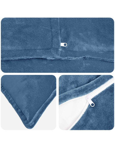 Federa 2 pcs HOUTEN Azzurro 60 x 60 cm Flanella