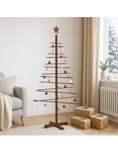 Albero di Natale in legno 150 cm Bambù e legno di pino massello