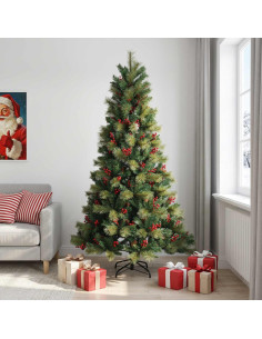 Albero di Natale Artificiale con Rami Pieghevoli 210 cm