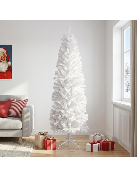 Albero di Natale Artificiale Sottile 210 cm PVC e Acciaio