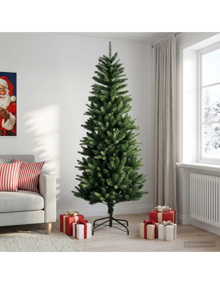 Artificial Hinged Christmas Tree 240 cm PE e PVC Verde