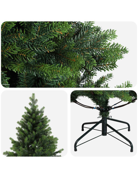 Albero di Natale Artificiale con Rami Pieghevoli 210 cm