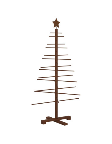 Albero di Natale in legno 125 cm Bambù e legno di pino massello