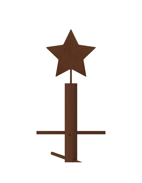 Albero di Natale in legno 210 cm Bambù e legno di pino massello