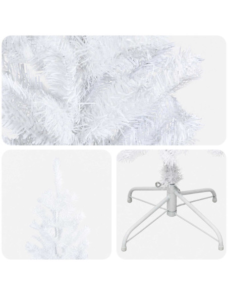 Albero di Natale Artificiale Sottile 240 cm PVC e Acciaio