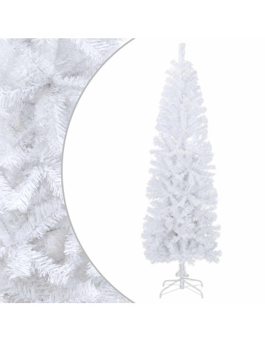 Albero di Natale Artificiale Sottile 210 cm PVC e Acciaio