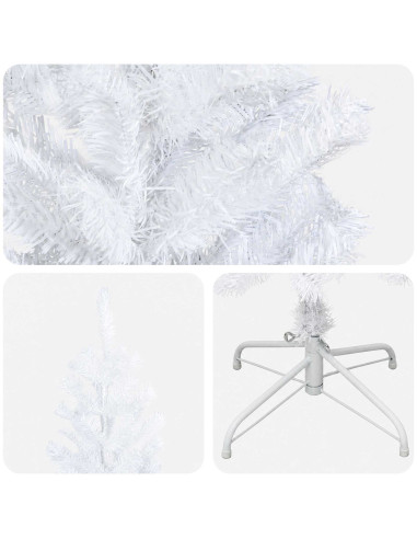 Albero di Natale Artificiale Sottile 210 cm PVC e Acciaio