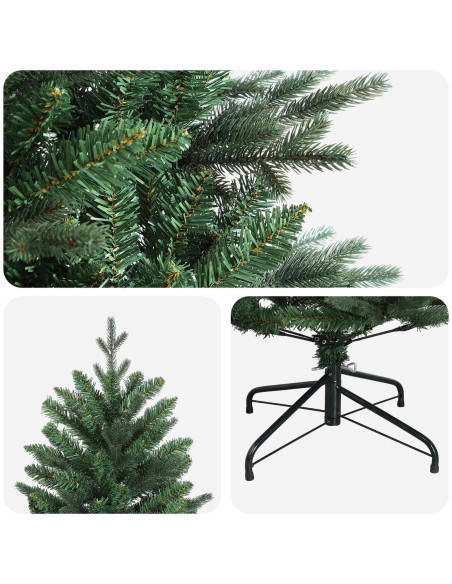 Albero di Natale Artificiale con Rami Pieghevoli 120 cm