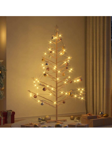 Albero di Natale in legno con supporto Naturale 180 cm