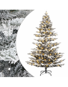 Albero di Natale Artificiale con Rami Pieghevoli 240 cm 300 LED