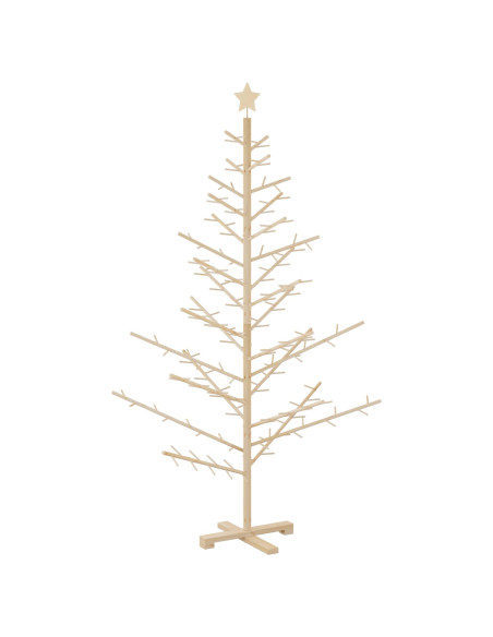 Albero di Natale in legno con supporto Naturale 180 cm