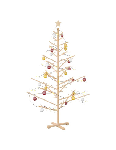 Albero di Natale in legno con supporto Naturale 180 cm