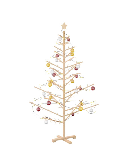 Albero di Natale in legno con supporto Naturale 180 cm