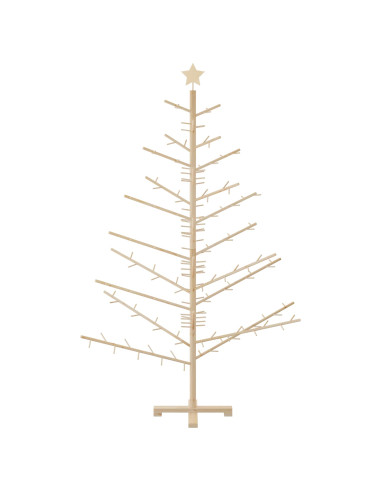 Albero di Natale in legno con supporto Naturale 180 cm
