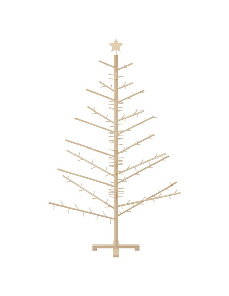 Albero di Natale in legno con supporto Naturale 180 cm