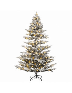 Albero di Natale Artificiale con Rami Pieghevoli 240 cm 300 LED 2
