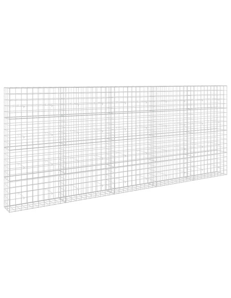 Gabione con filo da 5 mm e rete 10x10 cm 500x30x200 cm