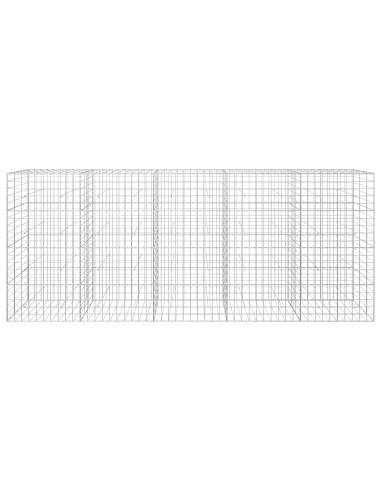 Gabione con filo da 5 mm e rete 10x10 cm 500x30x200 cm