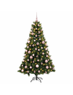 Albero di Natale artificiale con palline 240 cm 300 LED 2