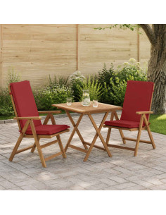 Cuscini Bhair Alto Schienale in 2 Pezzi GEMERT 2 pcs Rosso Vino