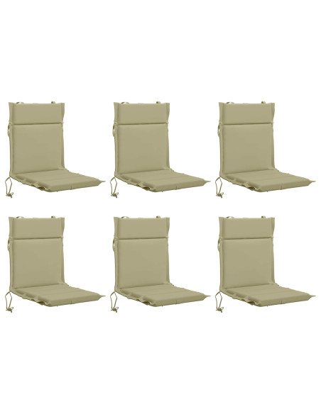 Cuscini per Sedia Alta in 6 Pezzi GEMERT 6 pcs 100% Poliestere