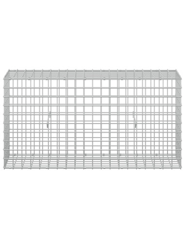 Gabione con filo da 5 mm e rete da 5x5 cm 100x30x50 cm