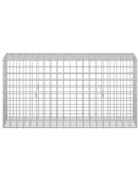 Gabione con filo da 5 mm e rete da 5x5 cm 100x30x50 cm