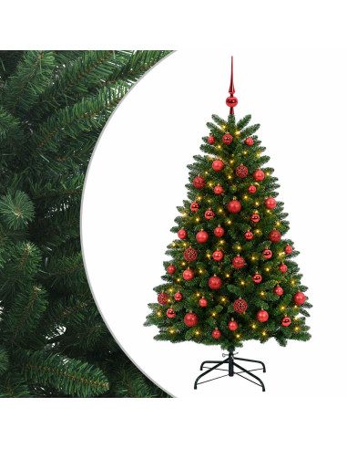 Albero di Natale artificiale verde medio con palline 150 cm