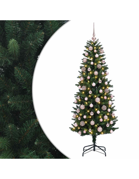 Albero di Natale Artificiale con Palline 240 cm 300 LED