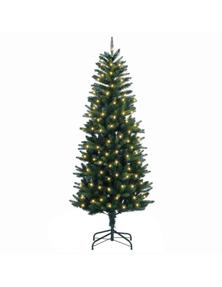 Albero di Natale Artificiale con Rami Pieghevoli 240 cm 300 LED