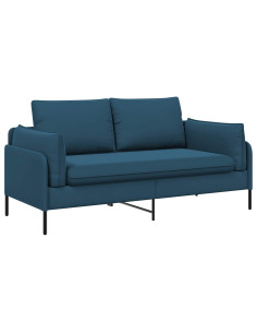 Divano a 2 Posti 2 posto Blu 188 x 81 x 89 cm Velluto 2
