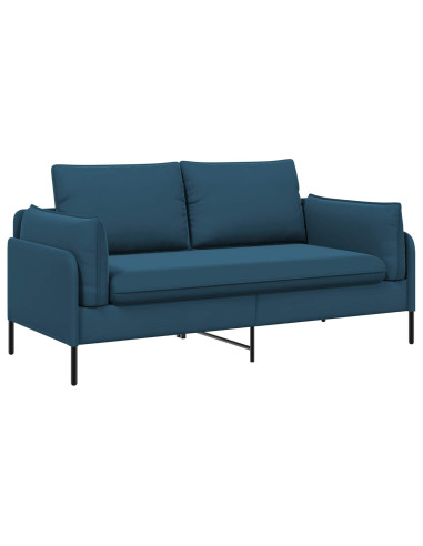 Divano a 2 Posti 2 posto Blu 188 x 81 x 89 cm Velluto