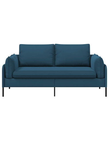 Divano a 2 Posti 2 posto Blu 188 x 81 x 89 cm Velluto