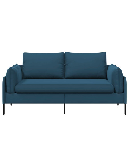 Divano a 2 Posti 2 posto Blu 188 x 81 x 89 cm Velluto