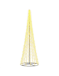Albero di Natale LED 485 cm 3000 LED Bianco caldo Acciaio Nero 2