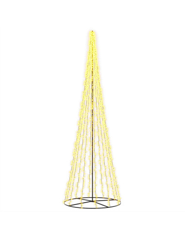 Albero di Natale LED 485 cm 3000 LED Bianco caldo Acciaio Nero