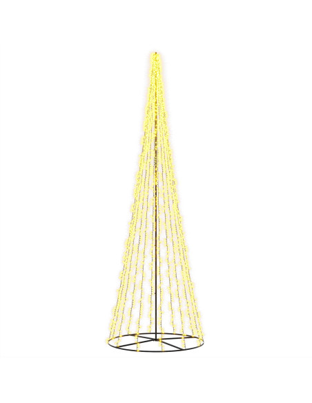 Albero di Natale LED 485 cm 3000 LED Bianco caldo Acciaio Nero