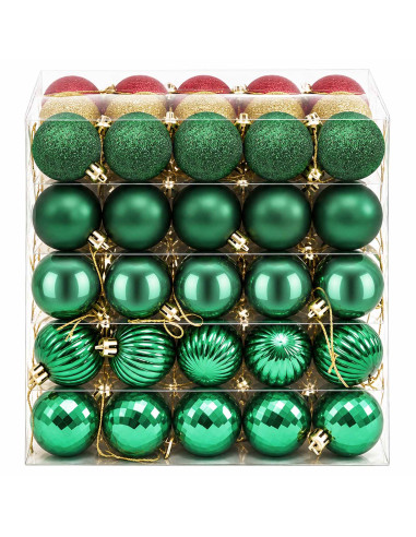 Set di Palline di Natale 100 pz Rosso, oro e verde 4 cm