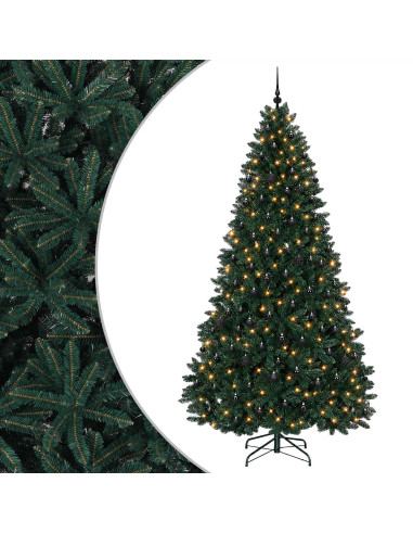 Albero di Natale artificiale verde scuro con palline 300 cm