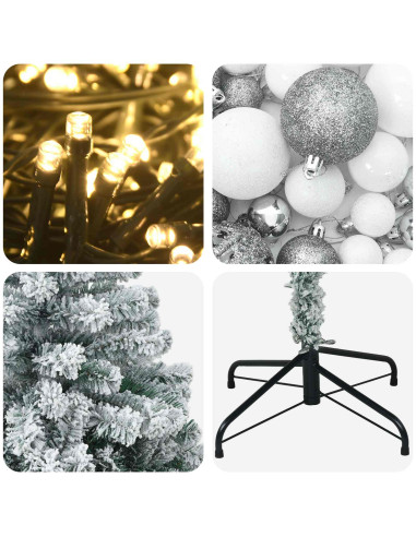 Albero di Natale artificiale verde scuro con palline 300 cm