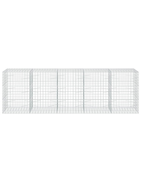 Gabione con filo da 5 mm e rete 10x10 cm 500x100x150 cm