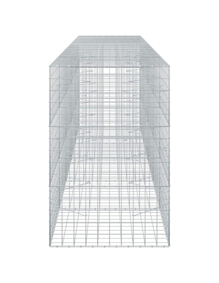 Gabione con filo da 5 mm e rete 10x10 cm 500x100x150 cm