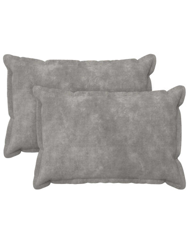 Cuscino HOUTEN 2 pz Grigio Chiaro Fleece in microfibra