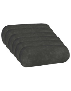Cuscino con cuscino HEERLEN 6 pz Antracite Fleece in microfibra