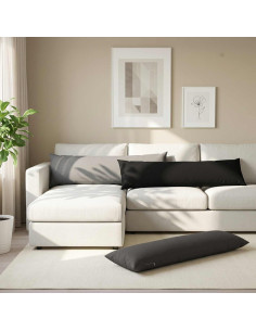 Cuscino con cuscino HEERLEN Grigio Chiaro 40 x 145 cm Tessuto